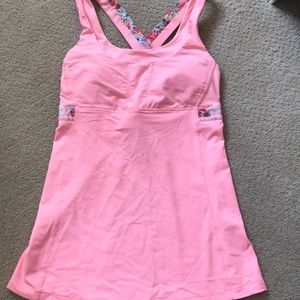 Pink Lululemon tank top
